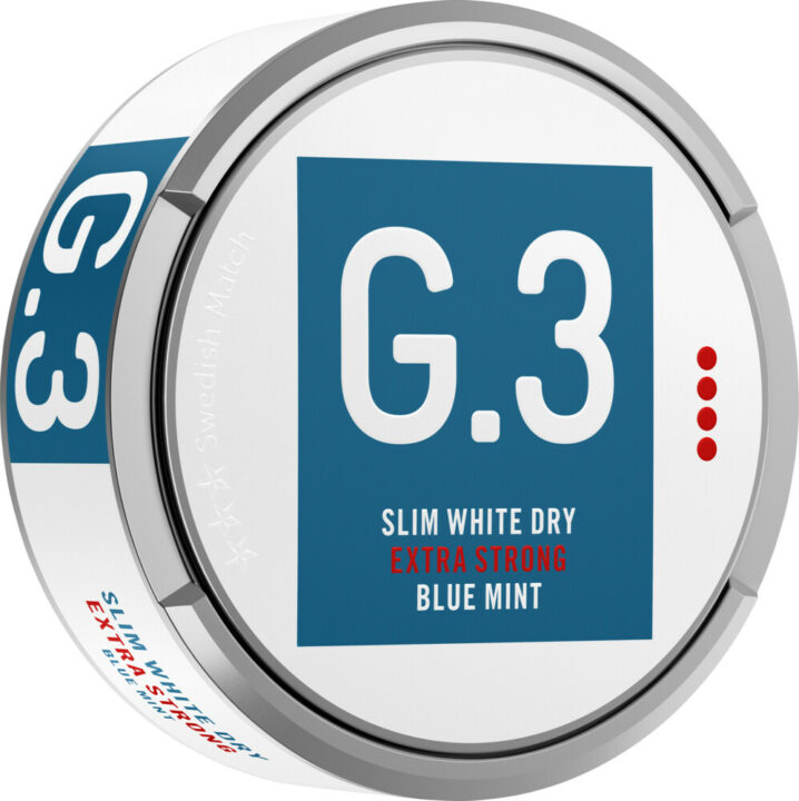 G3 Blue Mint Slim White Dry Extra Strong Portion Snus