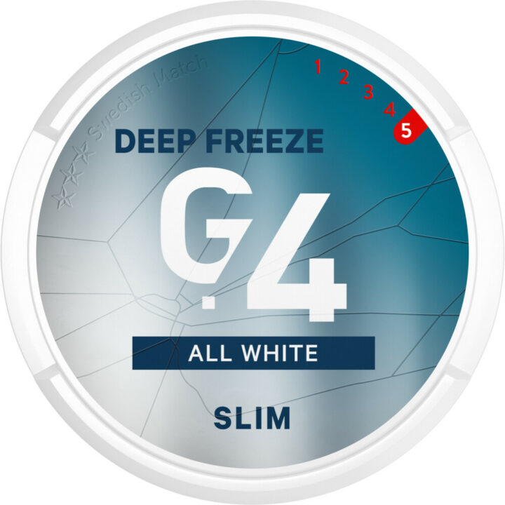 G4 Deep Freeze Slim All White Portion Snus