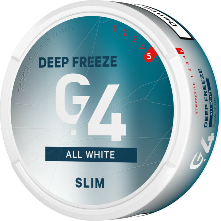 G4 Deep Freeze Slim All White Portion Snus