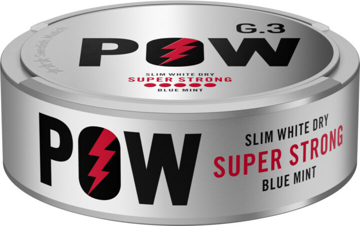 G3 POW Blue Mint Super Strong Slim White Dry Portion Snus