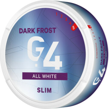 G4 Dark Frost Slim All White Portion Snus
