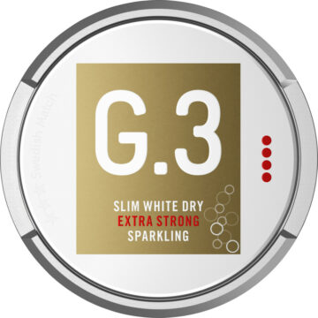 G3 Sparkling Slim White Dry Extra Strong Portion Snus