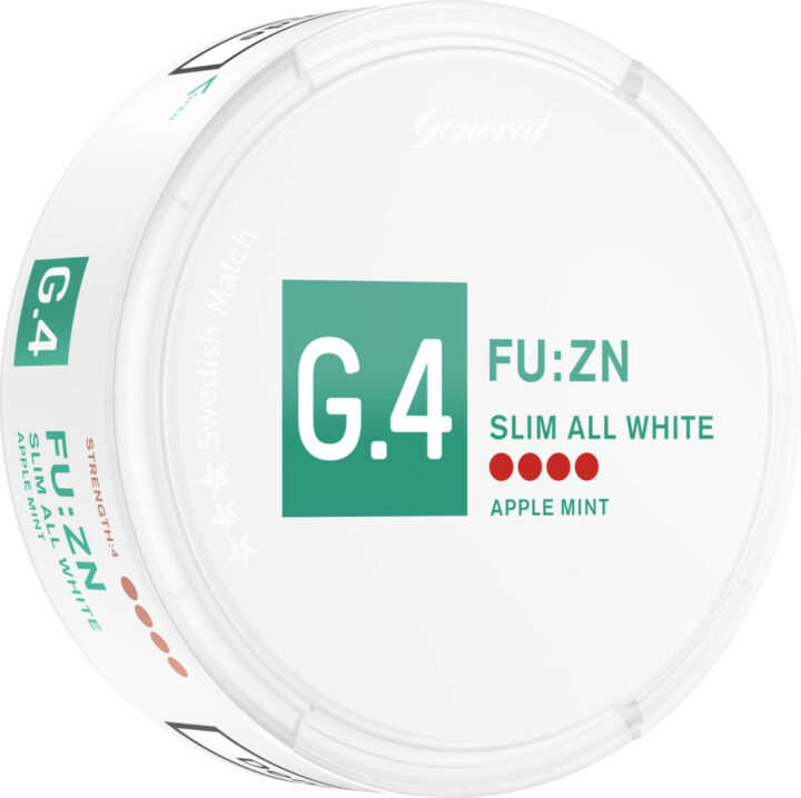 G4 FUZN Apple Mint Slim All White Portion Snus