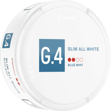 G4 Blue Mint Slim All White Portion Snus