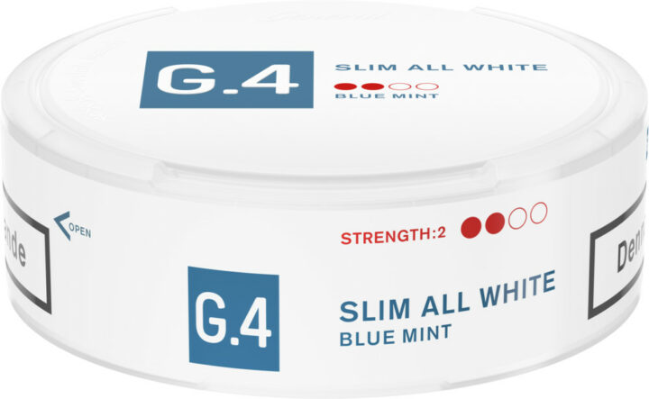 G4 Blue Mint Slim All White Portion Snus