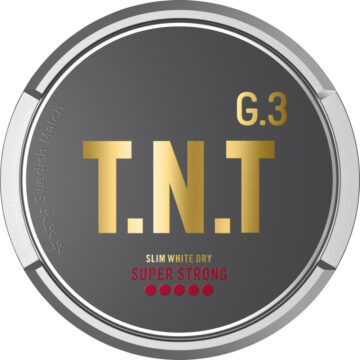 G3 General TNT Super Strong Slim White Dry Portion Snus